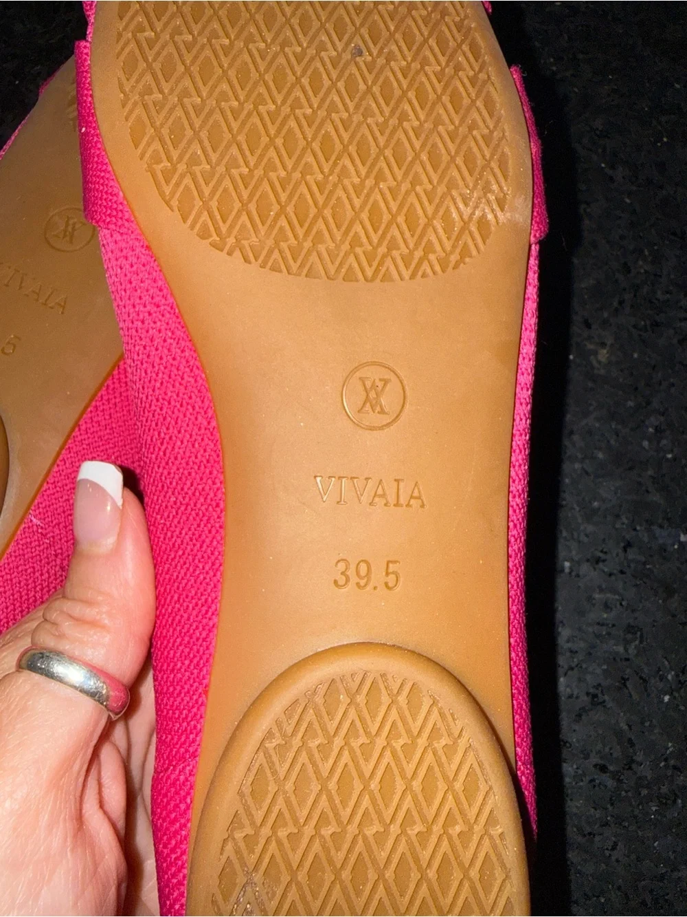 VIVAIA Almond-Toe Knotted Flats (Bibi) Color Pitaya Bow Style Azura SZ 8.5